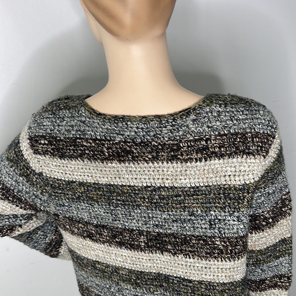 Stripe Knitted Double Tie Front Duster Cardigan - Picture 11 of 17